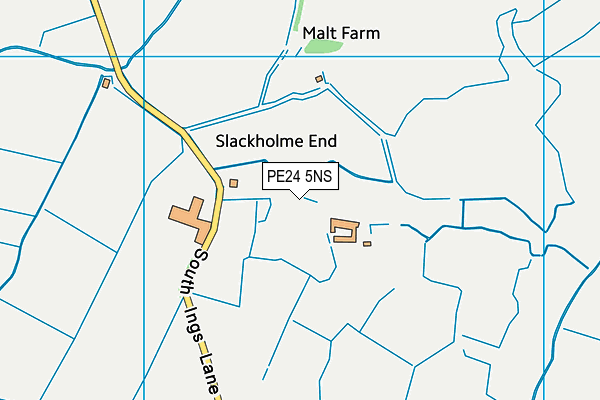PE24 5NS map - OS VectorMap District (Ordnance Survey)