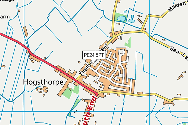 PE24 5PT map - OS VectorMap District (Ordnance Survey)