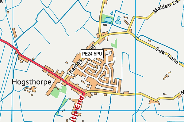 PE24 5PU map - OS VectorMap District (Ordnance Survey)