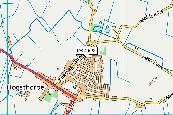 PE24 5PX map - OS VectorMap District (Ordnance Survey)