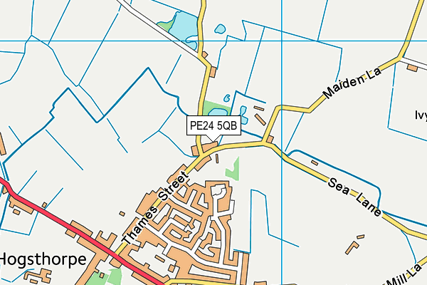 PE24 5QB map - OS VectorMap District (Ordnance Survey)