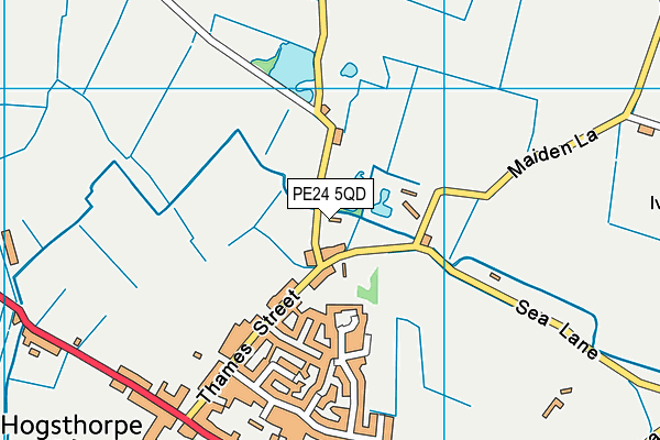 PE24 5QD map - OS VectorMap District (Ordnance Survey)