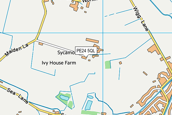 PE24 5QL map - OS VectorMap District (Ordnance Survey)