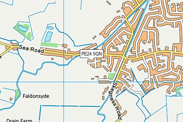 PE24 5QN map - OS VectorMap District (Ordnance Survey)