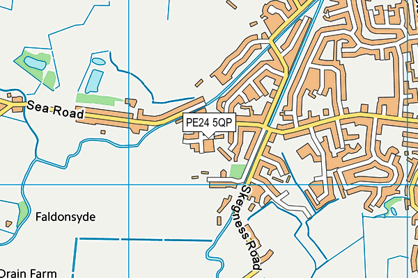 PE24 5QP map - OS VectorMap District (Ordnance Survey)