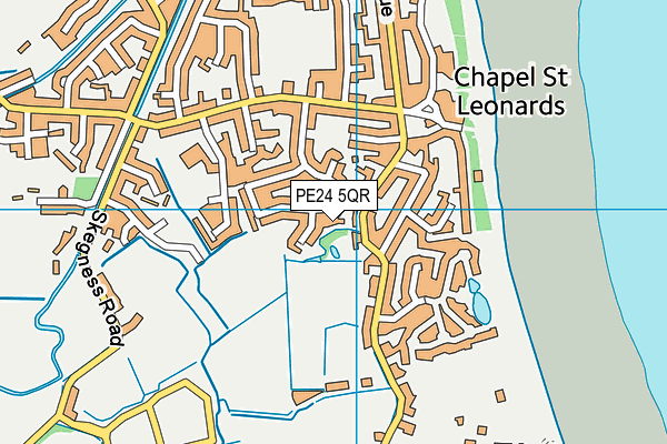 PE24 5QR map - OS VectorMap District (Ordnance Survey)
