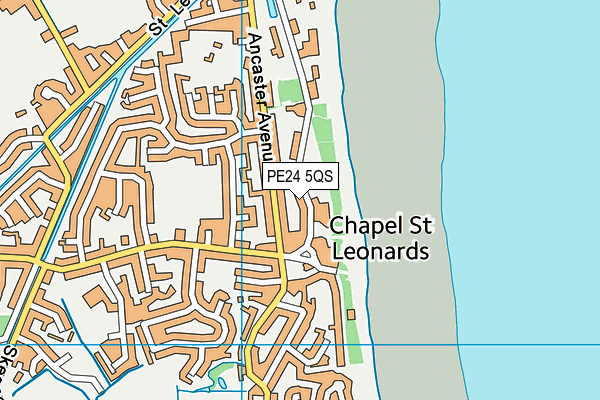 PE24 5QS map - OS VectorMap District (Ordnance Survey)