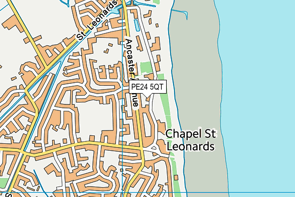 PE24 5QT map - OS VectorMap District (Ordnance Survey)