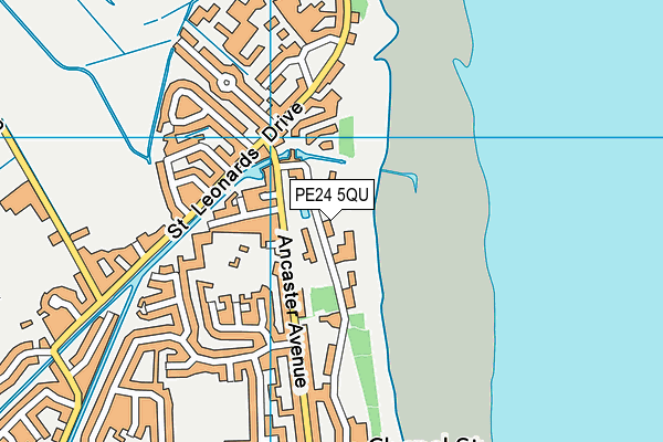 PE24 5QU map - OS VectorMap District (Ordnance Survey)
