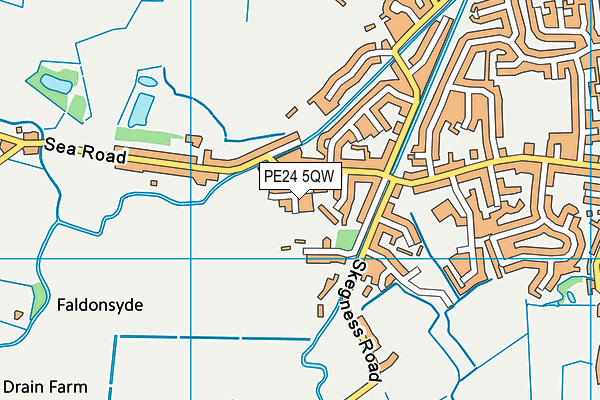PE24 5QW map - OS VectorMap District (Ordnance Survey)