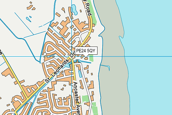 PE24 5QY map - OS VectorMap District (Ordnance Survey)