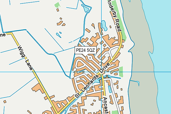 PE24 5QZ map - OS VectorMap District (Ordnance Survey)