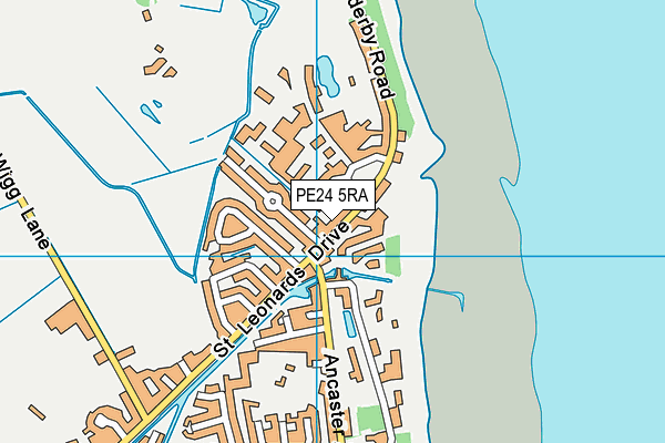 PE24 5RA map - OS VectorMap District (Ordnance Survey)