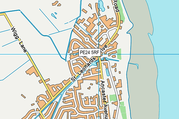 PE24 5RF map - OS VectorMap District (Ordnance Survey)