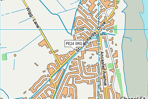 PE24 5RG map - OS VectorMap District (Ordnance Survey)