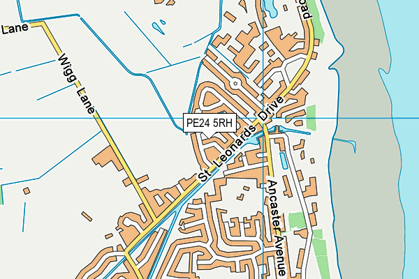 PE24 5RH map - OS VectorMap District (Ordnance Survey)