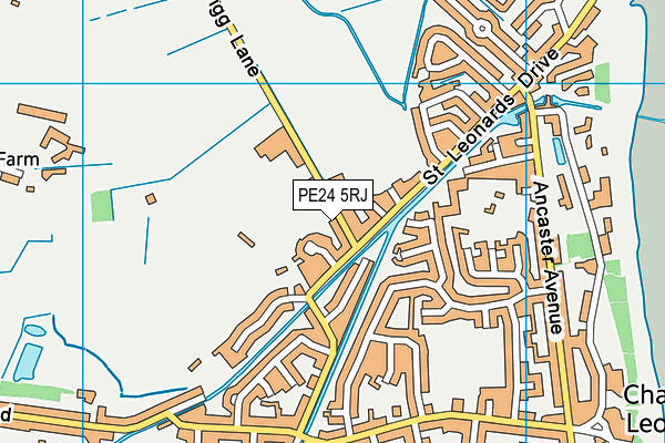 PE24 5RJ map - OS VectorMap District (Ordnance Survey)