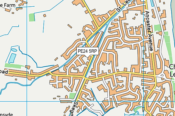 PE24 5RP map - OS VectorMap District (Ordnance Survey)