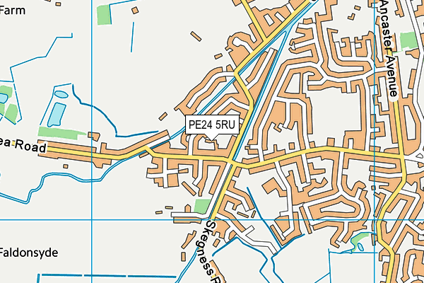 PE24 5RU map - OS VectorMap District (Ordnance Survey)