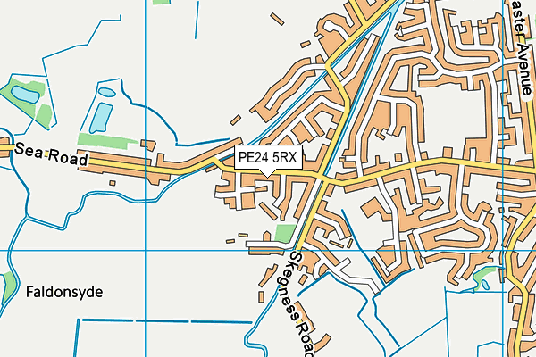 PE24 5RX map - OS VectorMap District (Ordnance Survey)