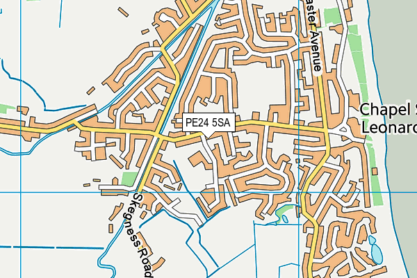 PE24 5SA map - OS VectorMap District (Ordnance Survey)