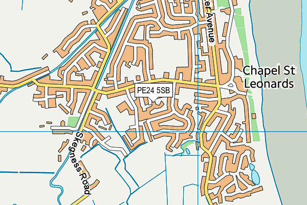 PE24 5SB map - OS VectorMap District (Ordnance Survey)