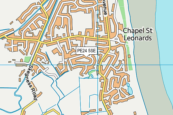 PE24 5SE map - OS VectorMap District (Ordnance Survey)