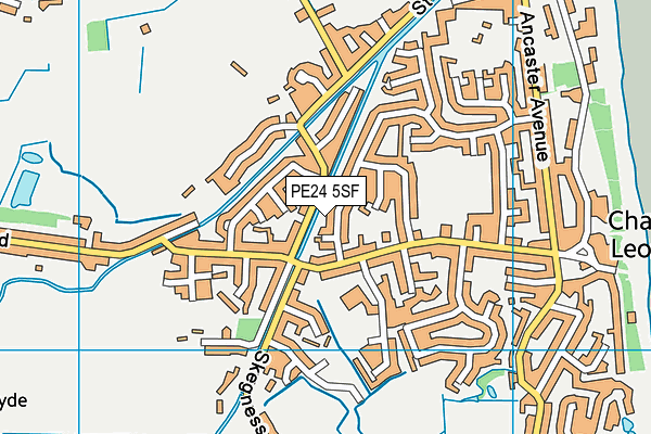 PE24 5SF map - OS VectorMap District (Ordnance Survey)