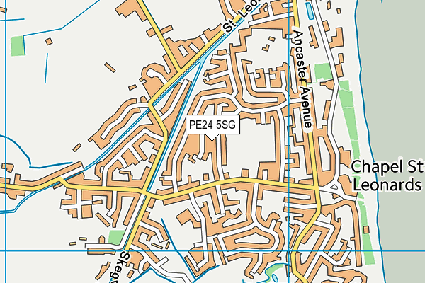 PE24 5SG map - OS VectorMap District (Ordnance Survey)