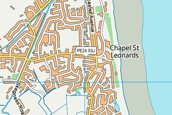 PE24 5SJ map - OS VectorMap District (Ordnance Survey)
