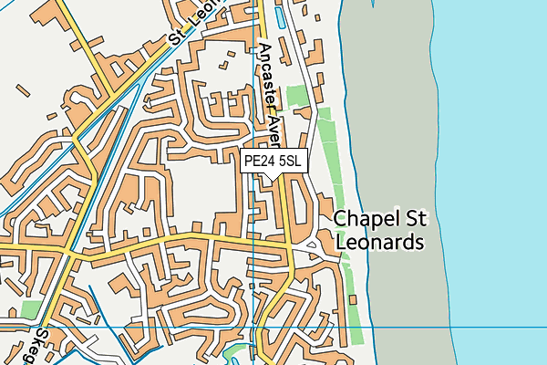 PE24 5SL map - OS VectorMap District (Ordnance Survey)