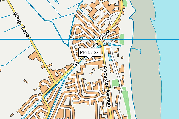 PE24 5SZ map - OS VectorMap District (Ordnance Survey)