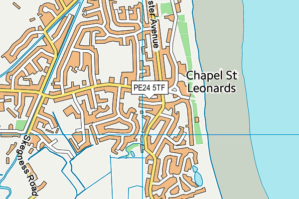 PE24 5TF map - OS VectorMap District (Ordnance Survey)