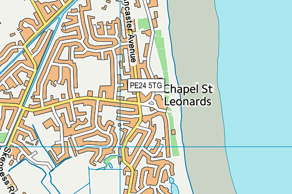 PE24 5TG map - OS VectorMap District (Ordnance Survey)