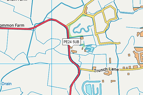 PE24 5UB map - OS VectorMap District (Ordnance Survey)