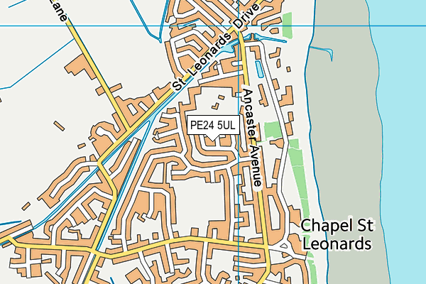 PE24 5UL map - OS VectorMap District (Ordnance Survey)