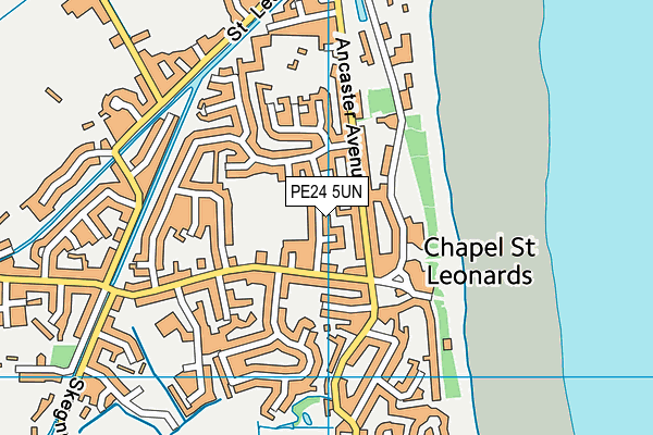 PE24 5UN map - OS VectorMap District (Ordnance Survey)