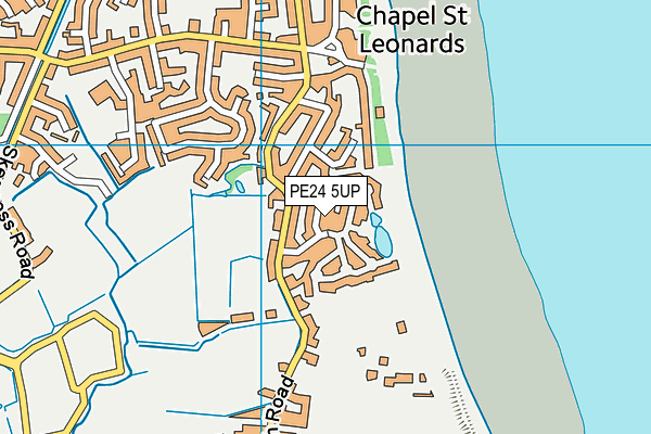 PE24 5UP map - OS VectorMap District (Ordnance Survey)