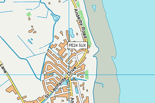 PE24 5UX map - OS VectorMap District (Ordnance Survey)