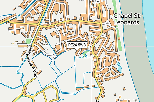 PE24 5WB map - OS VectorMap District (Ordnance Survey)