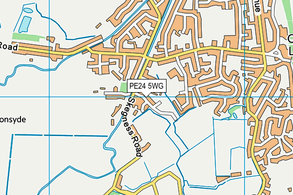 PE24 5WG map - OS VectorMap District (Ordnance Survey)