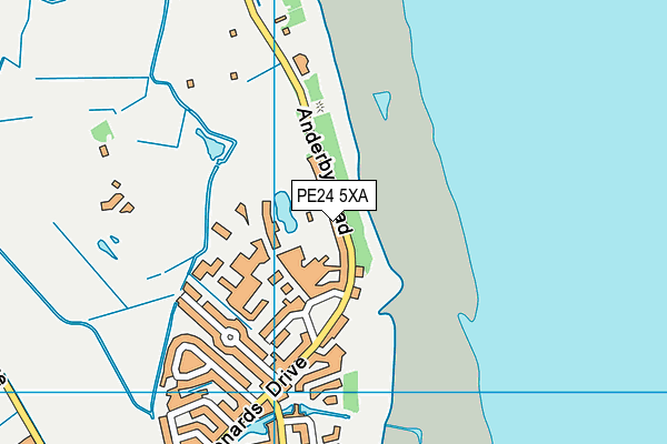PE24 5XA map - OS VectorMap District (Ordnance Survey)