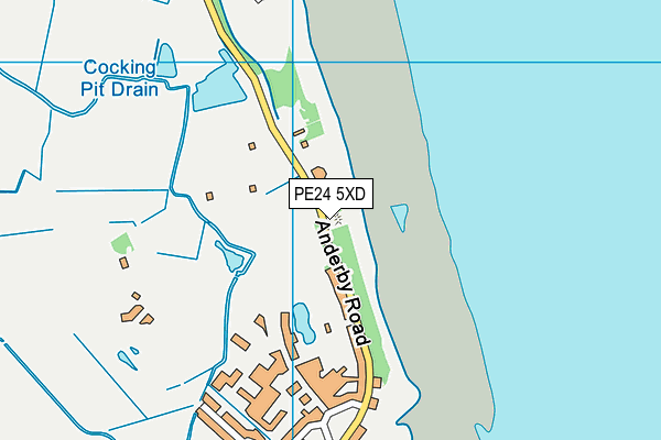 PE24 5XD map - OS VectorMap District (Ordnance Survey)