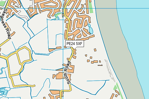 PE24 5XF map - OS VectorMap District (Ordnance Survey)