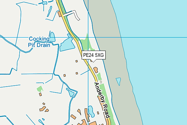 PE24 5XG map - OS VectorMap District (Ordnance Survey)