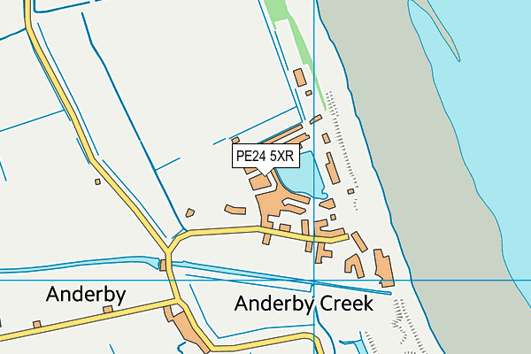 PE24 5XR map - OS VectorMap District (Ordnance Survey)