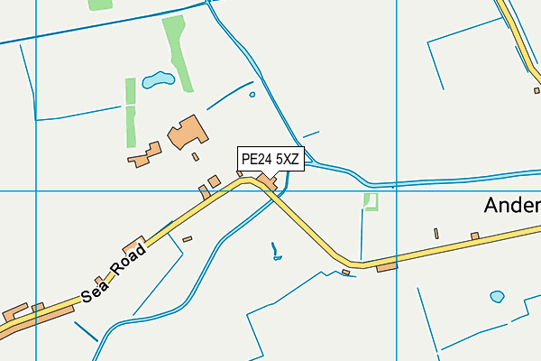 PE24 5XZ map - OS VectorMap District (Ordnance Survey)