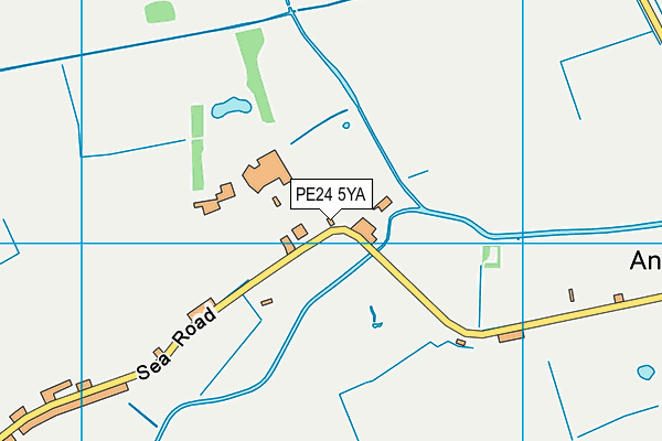PE24 5YA map - OS VectorMap District (Ordnance Survey)