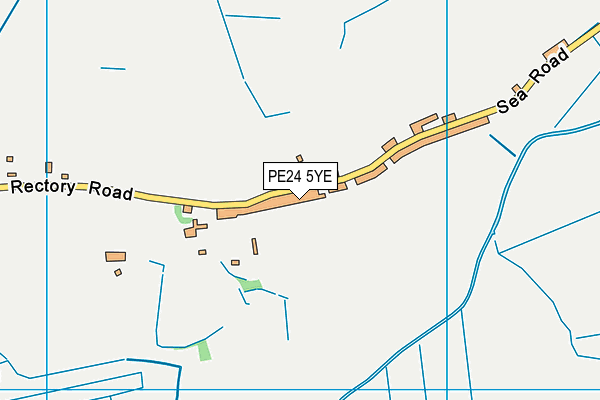PE24 5YE map - OS VectorMap District (Ordnance Survey)