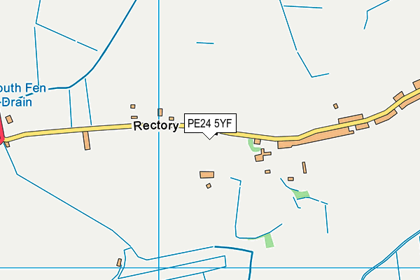 PE24 5YF map - OS VectorMap District (Ordnance Survey)